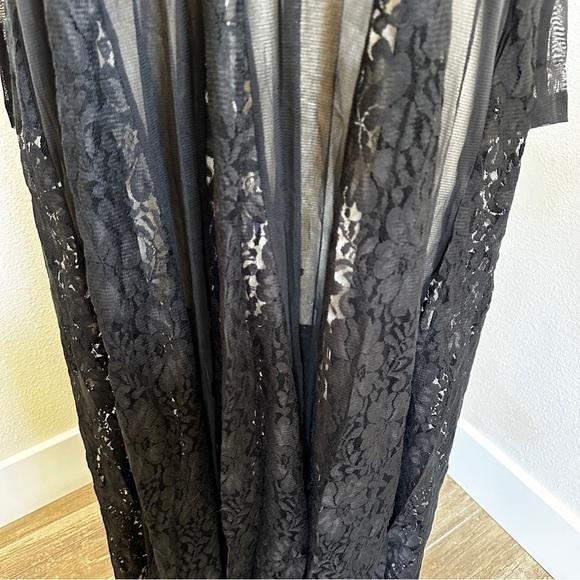 We Are Hah X Free People Mama C Lace + Mesh Maxi Dress in Oversized Small In Blk - Picture 5 of 7